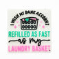 20pcs Silicone Focal Beads Laundry Basket Printed Text Design