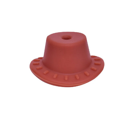50pcs Silicone Focal Beads Cowboy Hat With Hole Center 7