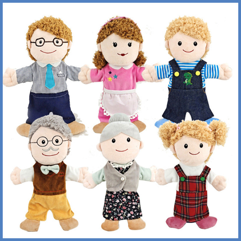 Plush Family Hand Puppets Pretend Play Toy 30cm
