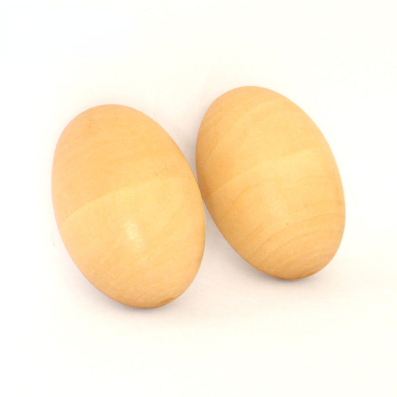 Wooden Egg Shaker Musical Instrument Early Childhood Education Toy 5