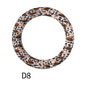 65mm Printed Silicone Beads Ring Shape Printed Design 14