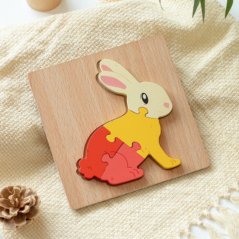 Animal Wooden Puzzle 3D Educational Toy for Kids 15