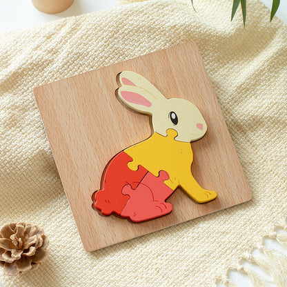Animal Wooden Puzzle 3D Educational Toy for Kids 15