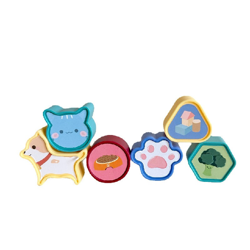 Plastic Montessori Toys Shape Pairing Color Cognition Set