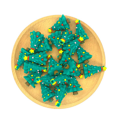 Silicone 3D Focal Beads Christmas Tree Layered Branches 2
