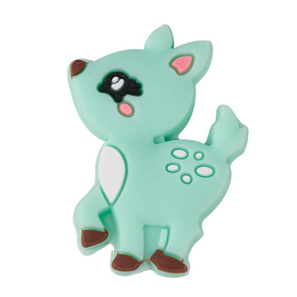 10pcs Silicone Focal Beads Deer Cartoon Cute Side Profile 5