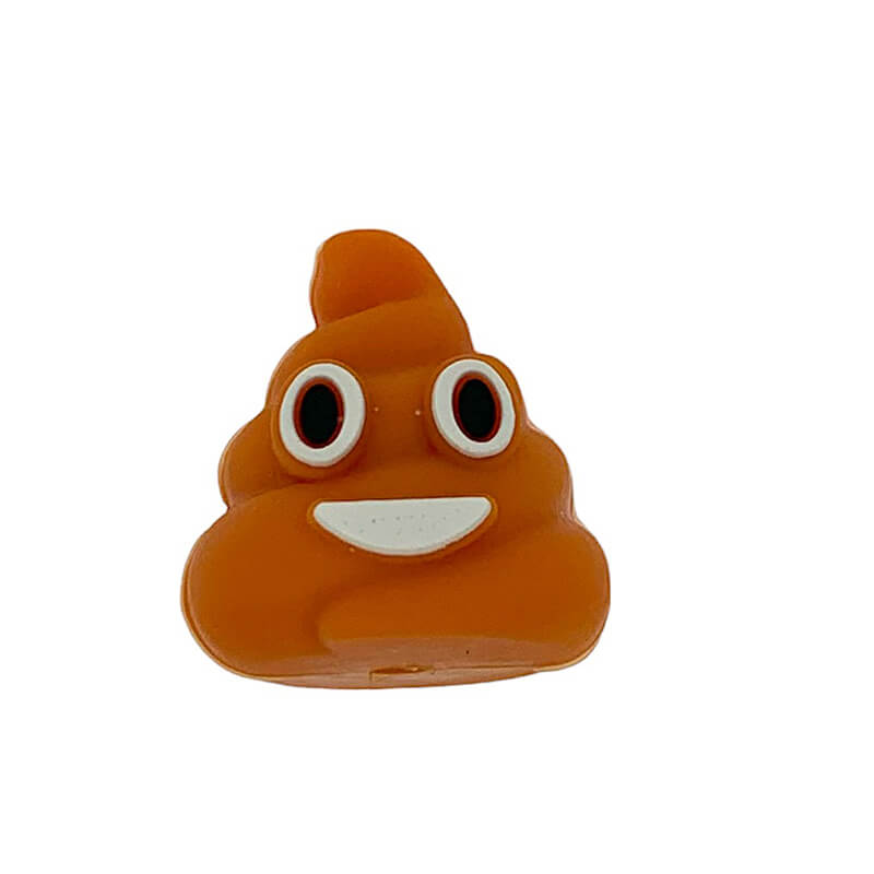 Silicone 3D Focal Beads Poop Pile Front Facing 3
