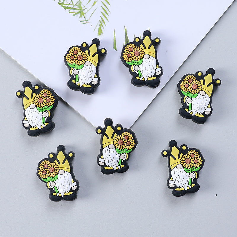 20pcs Silicone Focal Beads Daisy Variety Set You Are My Sunshine Text 13