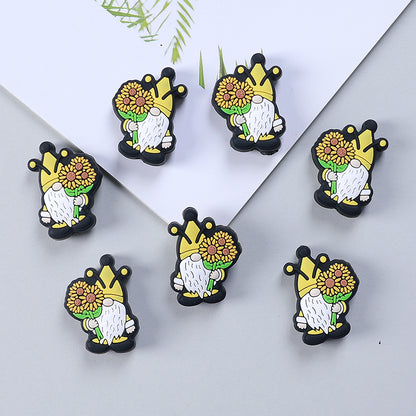 20pcs Silicone Focal Beads Daisy Variety Set You Are My Sunshine Text 13