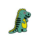 20pcs Silicone Focal Beads Dinosaur Multicolor Side Profile 2
