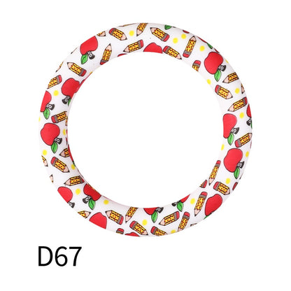 65mm Printed Silicone Beads Rings 27