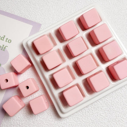10pcs 16mm Cube Acrylic Beads DIY Bracelet Making 10