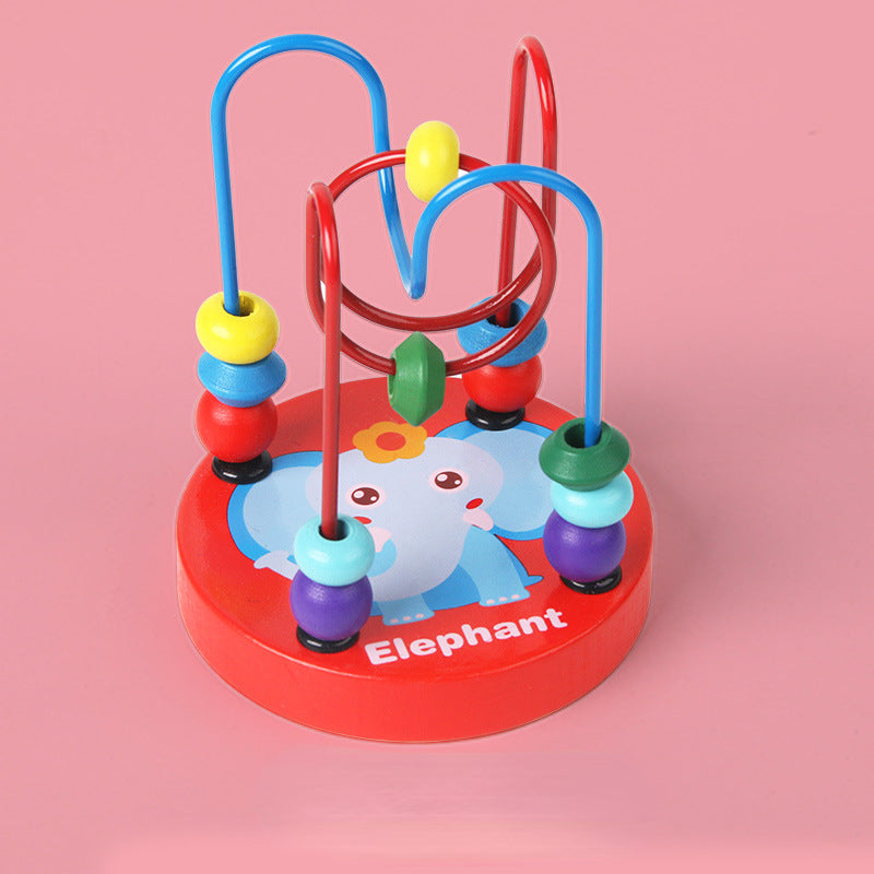 Wooden Mini Animal Bead Maze Educational Toy for Toddlers 6