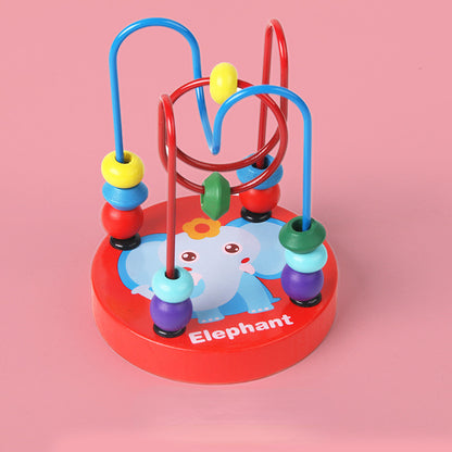 Wooden Mini Animal Bead Maze Educational Toy for Toddlers 6