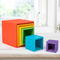 Wooden Rainbow Stacking Boxes Educational Stacking Toy 6pcs Set 4