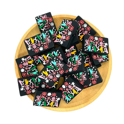 20pcs Silicone Focal Beads Flower MaMa with Floral Arrangement 2