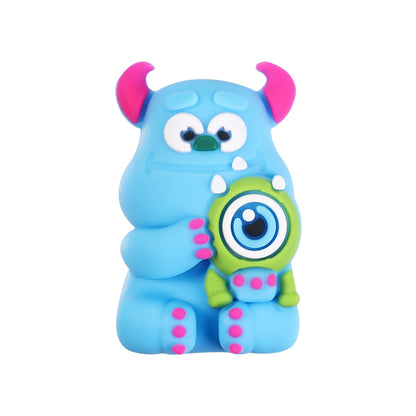 20Pcs Silicone 3D Focal Beads Blue Alien Character Large Ears Various Poses 17