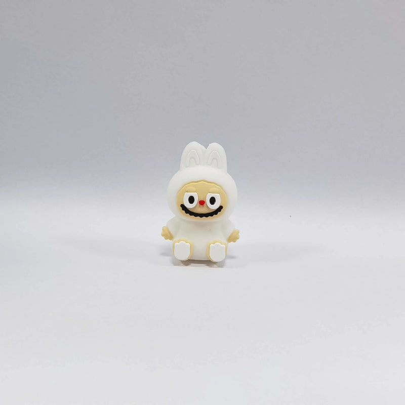 20Pcs Silicone 3D Focal Beads Cartoon Figure Sitting Pose 11