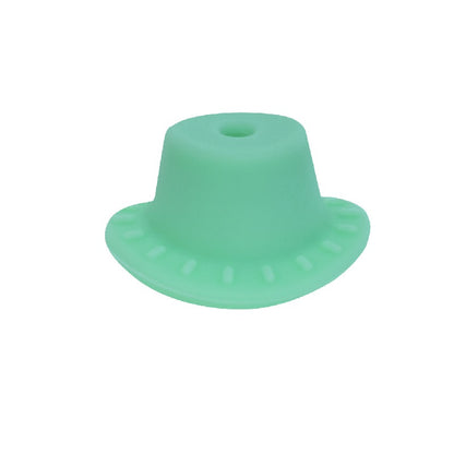 50pcs Silicone Focal Beads Cowboy Hat With Hole Center 13