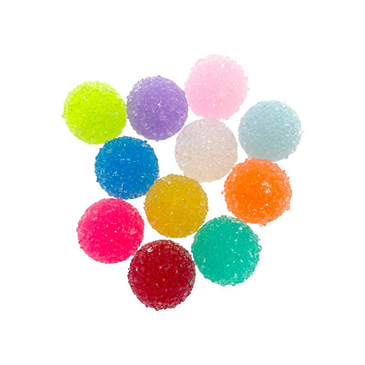 50pcs 20mm Sugar Round Acrylic Beads DIY Bracelet Making