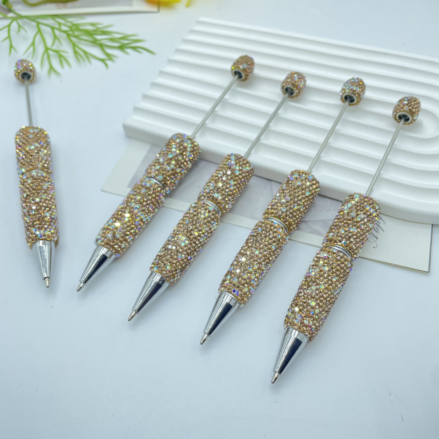 Full Rhinestone Beadable Ballpoint Pens DIY Craft Supplies 8