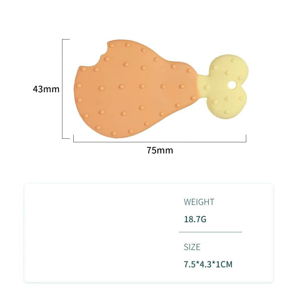 Chicken Leg Silicone Teething Toy Baby Chew Toy 2