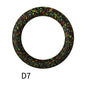 65mm Printed Silicone Beads Ring Shape Printed Design 13