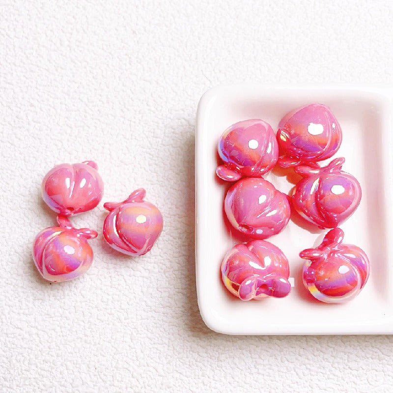 10pcs 16mm Peach Acrylic Beads Jewelry Making Craft Supplies 11