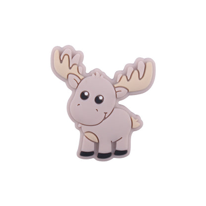 20pcs Silicone Focal Beads Elk Front Facing 4