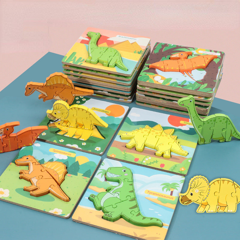 Dinosaur 3D Puzzle Educational Toy Density Board Material