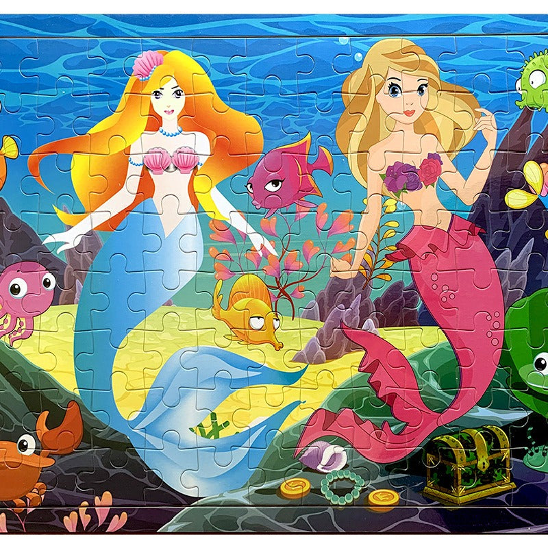 Wooden Puzzle Educational Toy Digital Early Learning 100 Pieces 15