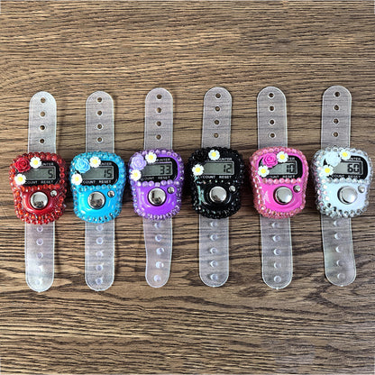 Digital Counting Ring Counter with Rhinestones 4
