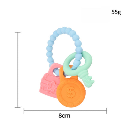 Silicone Baby Teething Toy Key Bear Bracelet 3 Pcs Set 8