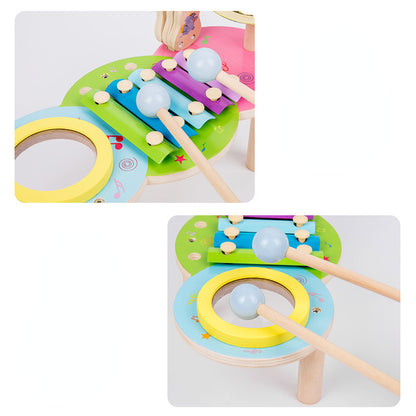 Wooden Kids Musical Instruments Four-in-One Percussion Instrument 5