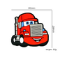 20Pcs Silicone Focal Beads Red Car Front Facing Design