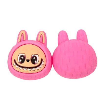 20Pcs Silicone 3D Focal Beads Cute Animal Head With Ears Detail 2