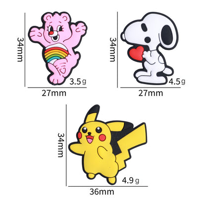 20pcs Silicone Focal Beads White Dog Holding Red Heart 5