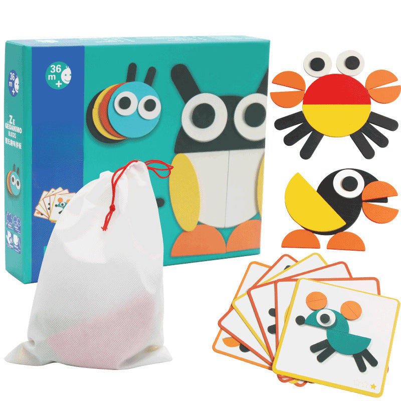 Wooden Puzzle Tangram Montessori Toys Educational Toy