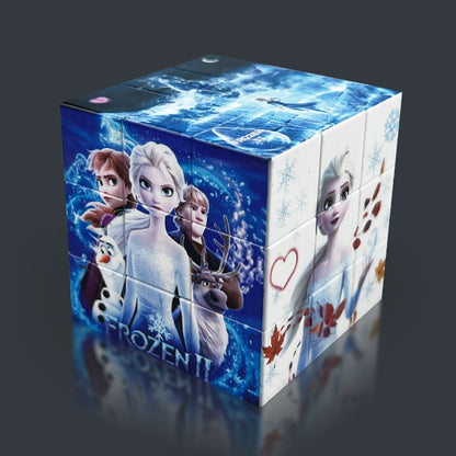 Neutral Ice and Snow Themed Rubik's Cube Fidget Toy 57mm 16