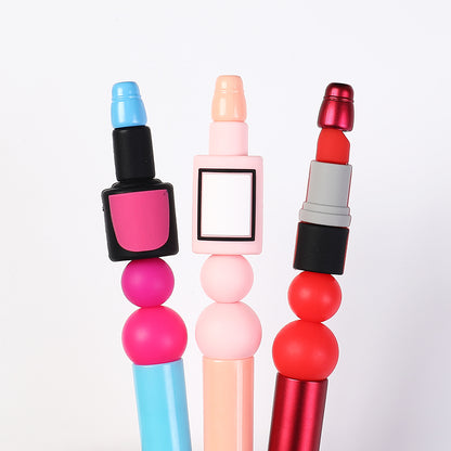 20pcs Silicone 3D Focal Beads Cosmetics Set Bow Bag and Lipstick Detail 9