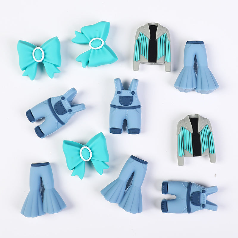 20Pcs Silicone 3D Focal Beads Jeans Denim Shirt Clothing Details 3