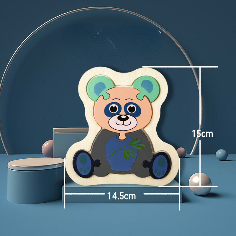 Wooden 3D Animal Puzzle Educational Toy for Kids 21