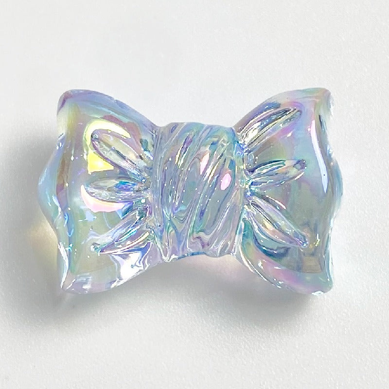 50pcs 14x26mm Transparent Bow Acrylic Beads DIY Bracelet Making 4