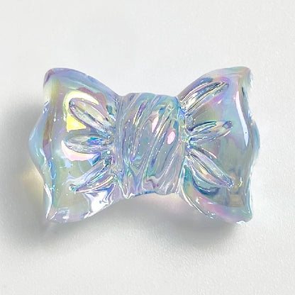 50pcs 14x26mm Transparent Bow Acrylic Beads DIY Bracelet Making 4