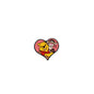 20Pcs Silicone Focal Beads Yellow Bear Round Tummy and Pink Tiger In Heart