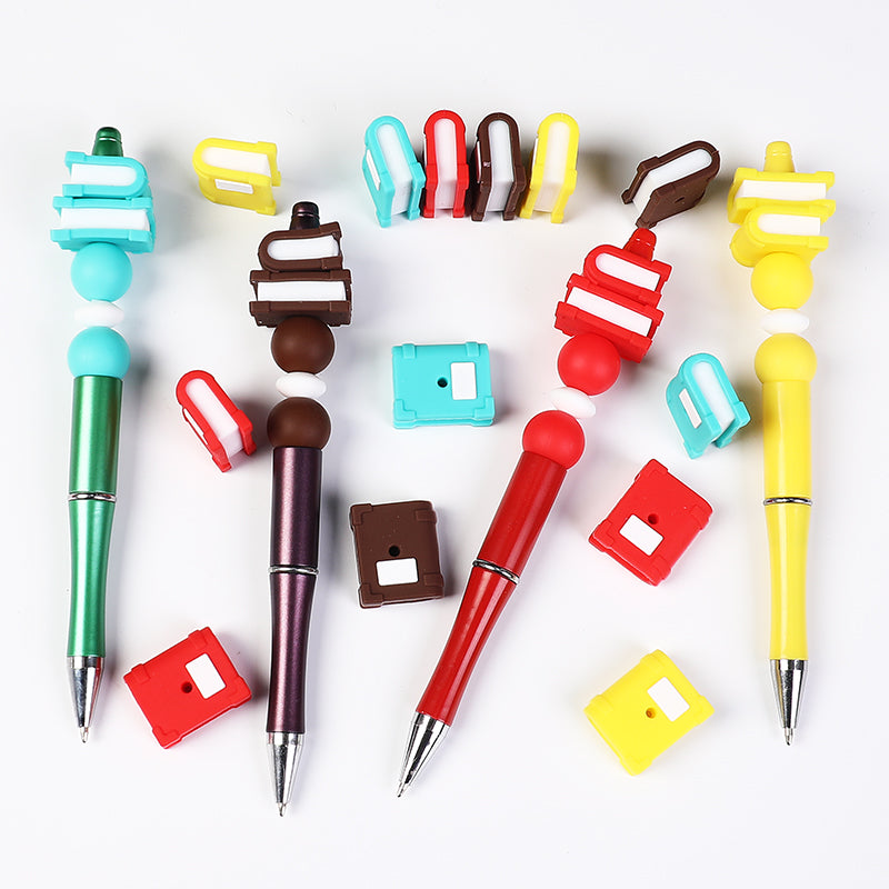 20Pcs Silicone 3D Focal Beads Color Book With Cover Design 8