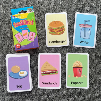 Educational Paper Flash Cards Early Development Toy 7.8x11.7cm 4