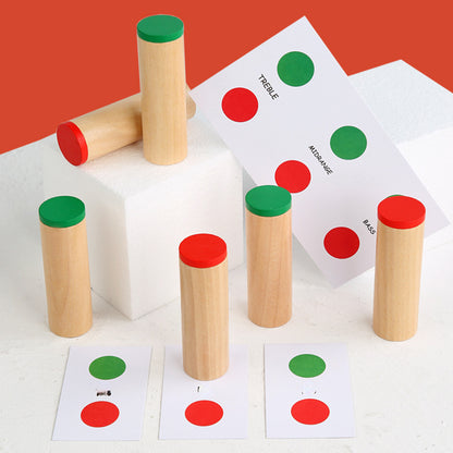 Wooden Sound Cylinder Montessori Toys Sorting Educational Toy 4