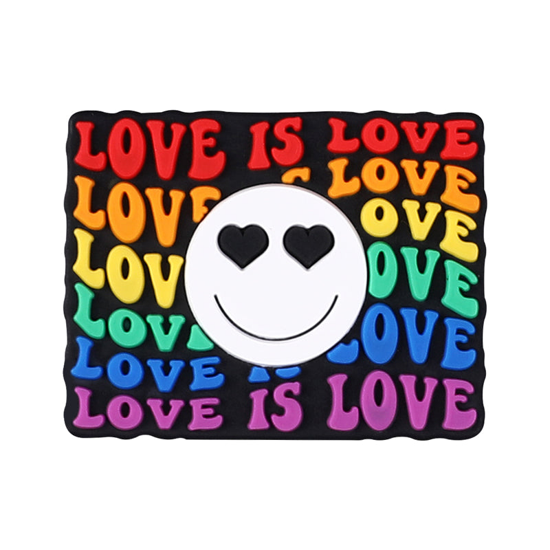20pcs Silicone Focal Beads Rainbow Pride Theme Colored Heart and Letters 11