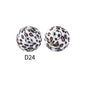 50pcs 15mm Rhombus Printed Silicone Beads Multi Color Design 34